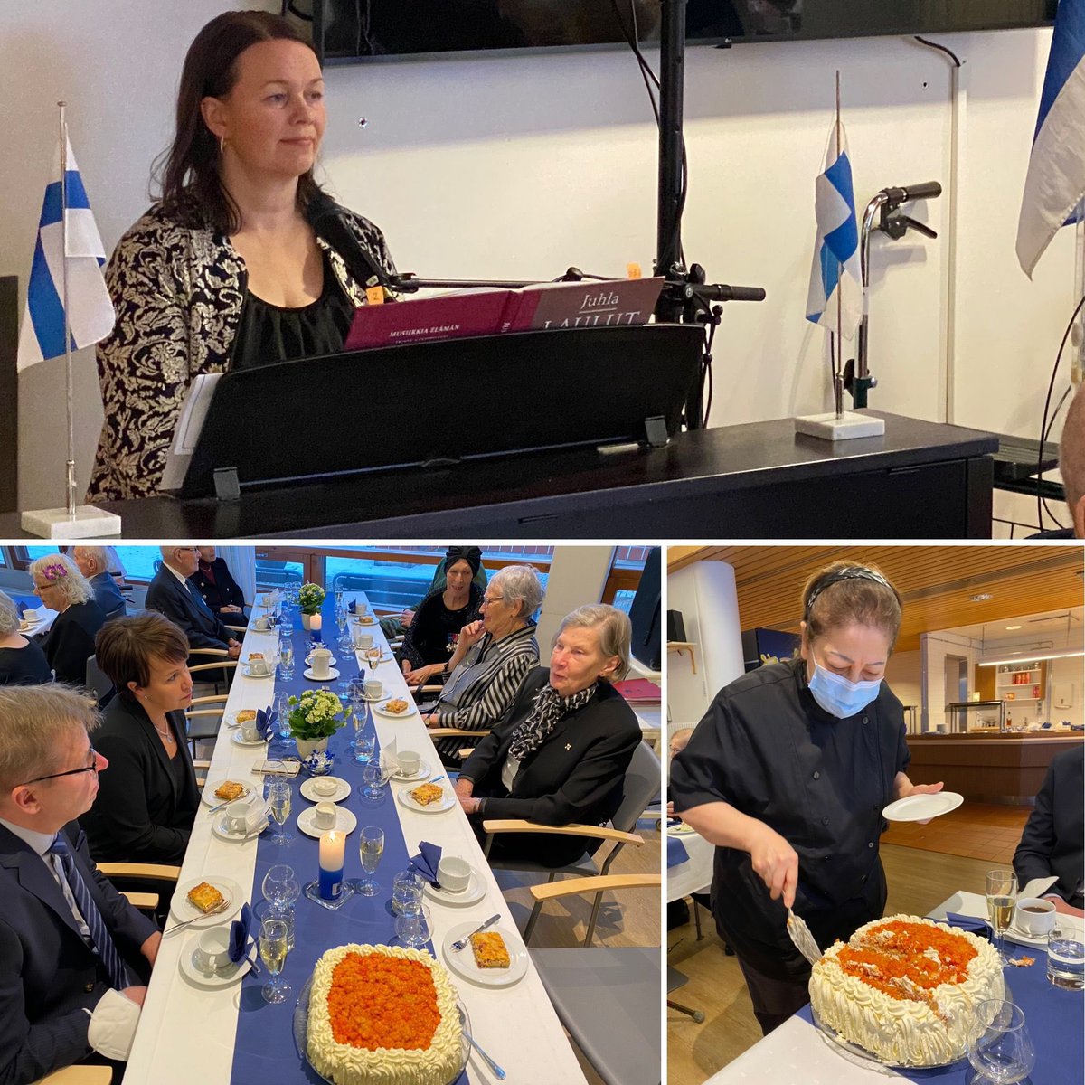 OKKSkuntoutus's tweet photo. Tunnelmia lämminhenkisestä itsenäisyyspäiväjuhlastamme.
Kiitos vapaasta Suomesta #sotiemmeveteraanit ❤️🇫🇮 Mukana joukkoa talvisodan veteraaneista lapsena vammautuneisiin
Tervetulopuhe tj @KatjaIlvonen 
Kiitos PV:n tervehdyksestä esikuntapäällikkö evl Matti Heininen @KaartinJR https://t.co/UwNFYfKEcv