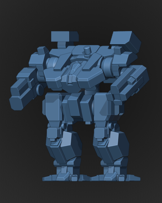 Crackerbox227's tweet photo. On a BT fan-modeling kick. I took a whack at a mech who's TRO art really hooked me as a kid: the Blood Kite. 
I am excited to print and paint one soon. 

Since I can't help myself, I'm also tackling the Omen, Lupus, and Hellfire. None of these are official or will be available. https://t.co/fxquC5lY6Q
