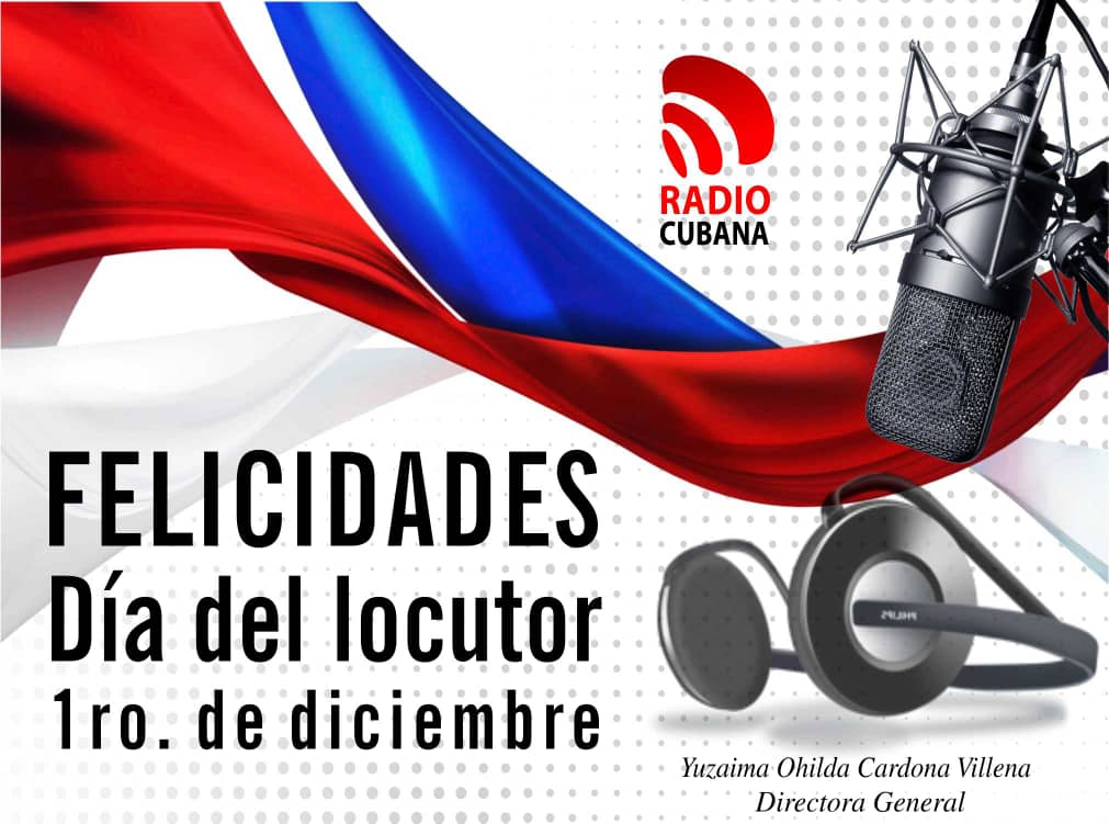Felicitaciones para todos los profesionales de la palabra hablada. El abrazo infinito y agradecido desde la <a href="/radio_cubana/">Radio Cubana</a> en el año de su #Centenario #RadioCubana100 @uleysuarez <a href="/CimarronCuba/">CimarrónCuba</a> <a href="/manolitoweb/">Manuel Alfredo Martínez Pérez</a>
