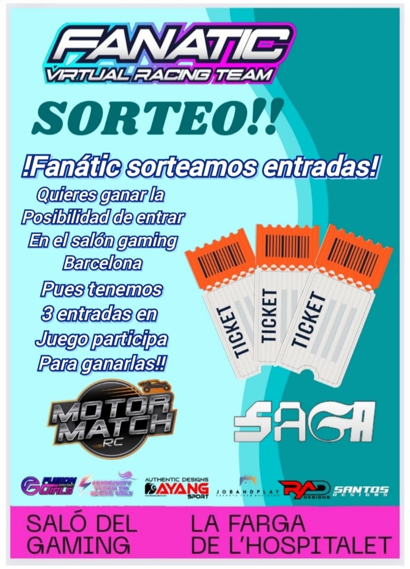FanaticVirtual's tweet photo. 🇪🇸¿Quieres ganar una entrada para ti y 2 acompañantes para el evento Gaming Saga? 

-sígue a @FanaticVirtual y @MotorMatchRC 
-comparte
-etiqueta en los comentarios a las 2 personas con las que quieres ir.

El 2 de diciembre anunciaremos al ganador. https://t.co/5furkrZ1Qh