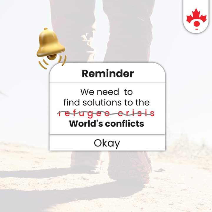 #Jueves Somos parte del cambio, Aún seguimos esperando que TODOS lo entendamos y poder decir ¡No más conflictos!
.
#happythursday #Noalavilencia #latinosencanada #refugee #SiempreUnidos