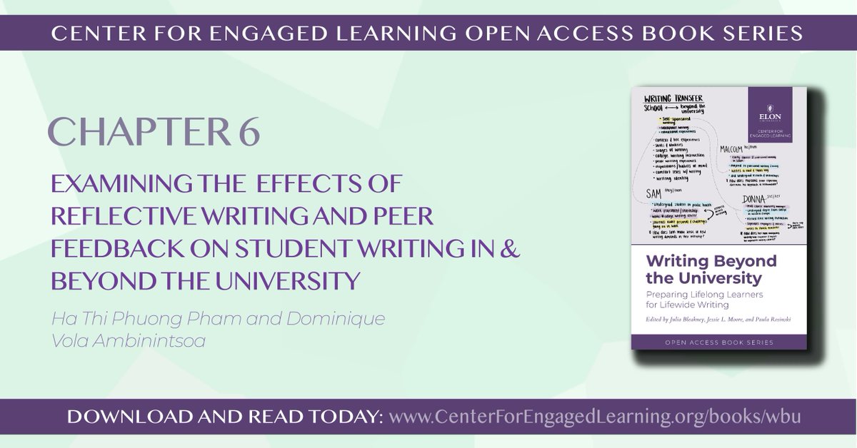 CEL_Elon's tweet photo. Reflection and peer feedback can support student writing development in contexts where institutional support is lacking. Read about ways to make it more meaningful: https://t.co/4Hl6MhAGAf https://t.co/D3eqPfF72o