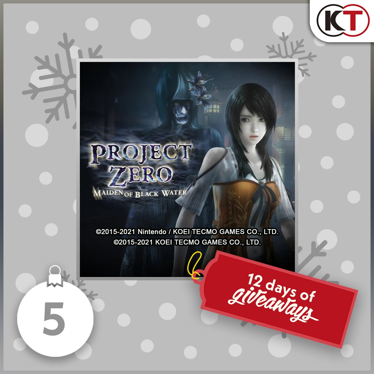 For Day Five of the #KTAdventCalendar, we have a digital copy of #PROJECTZERO: MOBW to #win!

To enter: 
> Follow us <a href="/koeitecmoeurope/">KOEI TECMO EUROPE</a>
> Comment with #KTAdventCalendar
> RT

A random winner will be chosen at 11:59 GMT on the following day and notified in the comment section.