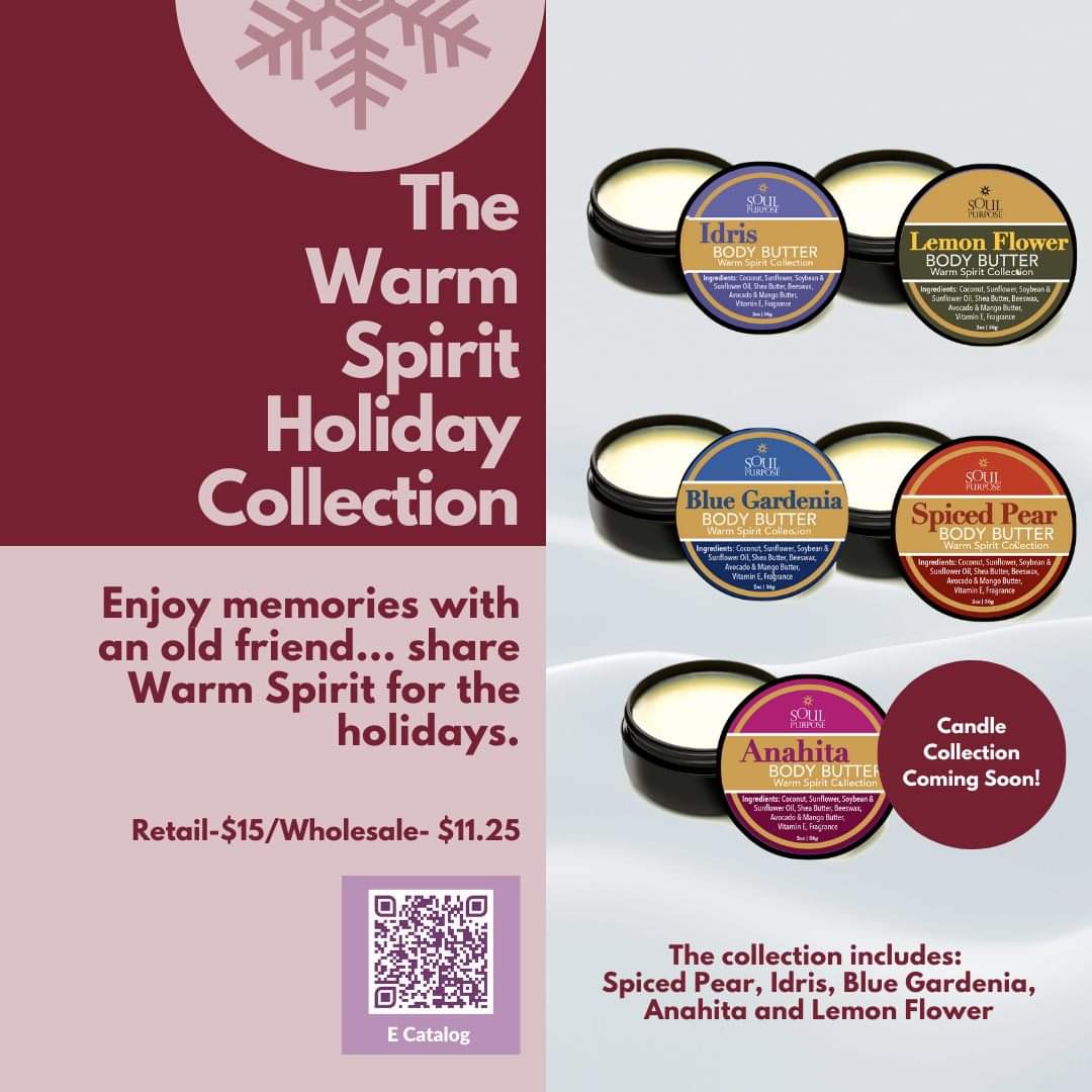 The holidays are here and our spotlight entrepreneur for December, Soror Natalie Smith, is offering some wonderful gift ideas as part of her Soul Purpose business. Check out her holiday specials!
#womenentrepreneurs #supportblackbusiness #akamar #AKA1908
