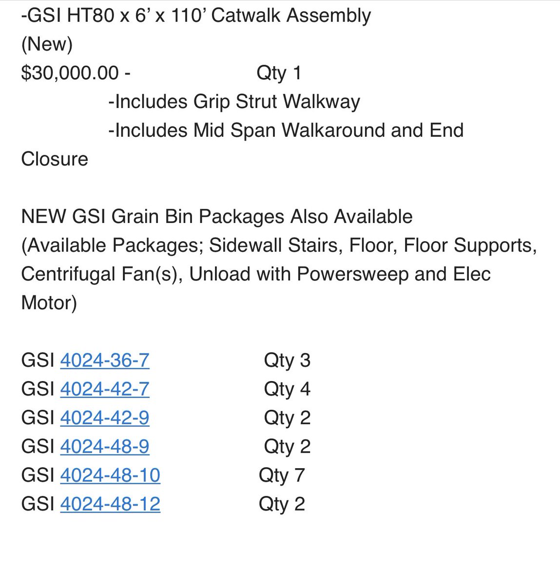 Summit Contracting is doing an inventory reduction sale now through the end of 2022. Good opportunity to grab bin floors, powersweeps, and fans (etc) at reduced pricing - Pricing FOB Platte SD.  Also have 20k-70k stock grain bins avail. at reduced pricing. DM me