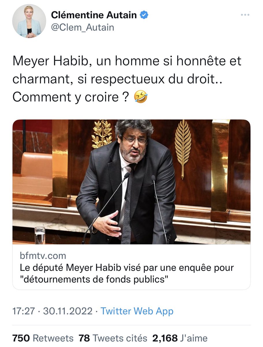 Julien Bahlouls Tweet Je Nai Pas Voté Pour Meyer Habib Mais Voir Autain Fan Du Gourou 