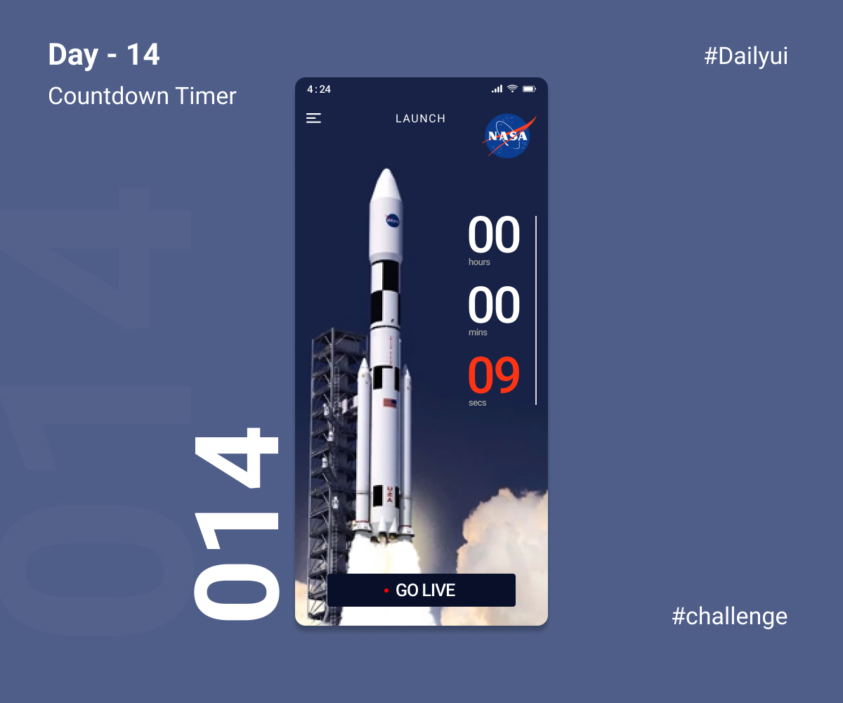 nitisht195's tweet image. Hey everyone,
My 14th day of UI challenge from @DailyUI

Daily UI 014 - Countdown Timer @DailyUI

Please share your feedback.
 
#countdown #Timer #dailyui014 #Daily_UI #UIUXDesigner #UI #uxdesign  #Figma #XD #challenge