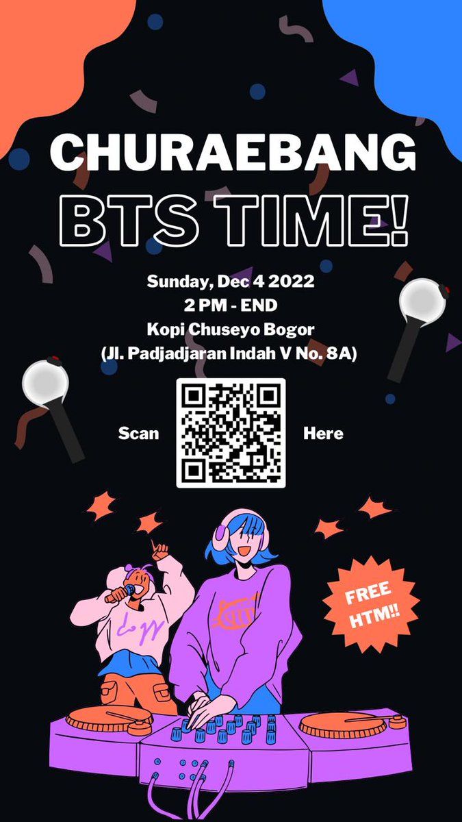 kpopersbgr's tweet photo. ✨Memanggil semua ARMY Bogor✨
Yuk ARMY Bogor kita seru-seruan noraebang di Kopi Chuseyo Bogor!!💜

Hari/Tanggal : Minggu, 4 Desember 2022
Waktu : 14.00-Selesai
Tempat : Kopi Chuseyo Bogor (Jl. Padjajaran Indah V No.8A sebelah Kopi Nako)
Link pendaftaran : https://t.co/Sd27HwKMmu https://t.co/qLs8V6c5ld