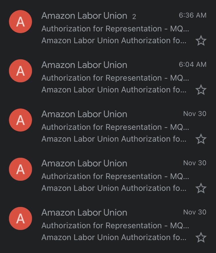 AmazonMQY1's tweet photo. Every day, we’re getting closer to collecting the required amount of signatures to finally have a union election called at MQY1 💪 

A thanks to all our supporters 🙏 

Once we’re unionized, we’ll finally have some leverage to negotiate for better wages and working conditions! https://t.co/GSNz1cpFLk