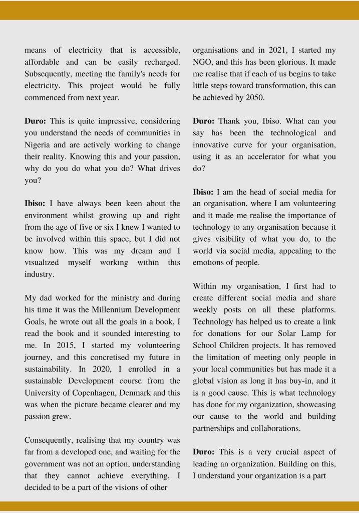 ib_henshaw's tweet photo. We were born for a time as this and we are the solution to our🌍. I recall saying to myself that I was going to make it to a magazine&amp;newspaper someday. And here it is, my first Magazine&amp;Newsletter feature by @krisullis🥰 Thank you @CarolineCarescc @duro_fa 🌟 https://t.co/IoTrYzGS4x
