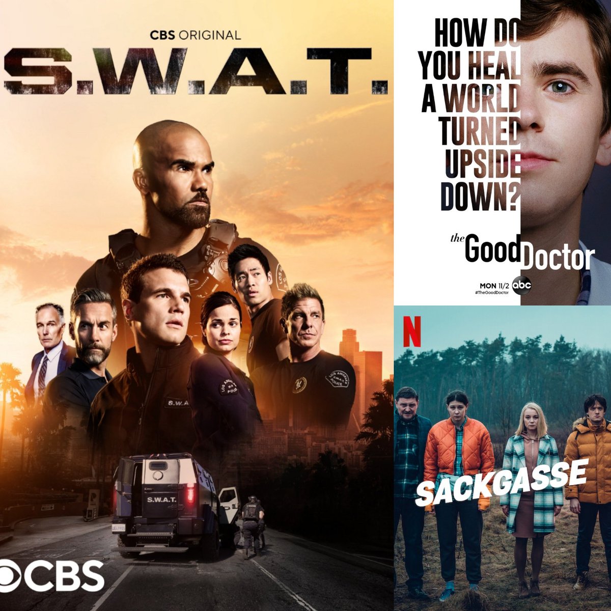 StreamingDings's tweet photo. Heute Neu bei:
Netflix➡️ Sackgasse -Staffel 1-
S.W.A.T. -Staffel 1-
Prime Video➡️ S.W.A.T. -Staffel 4-
The Good Doctor -Staffel 4-
#Netflix #Sackgasse #SWAT #PrimeVideo #TheGoodDoctor #StreamingDings📺 https://t.co/C8OcN2QlOG