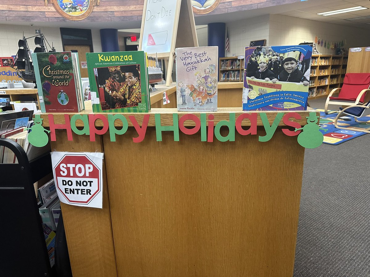 Here at the HES library, we like to make sure that ALL December holidays are represented and celebrated, so all of our students feel represented and celebrated! #piratestronghes #HappyHolidays2022