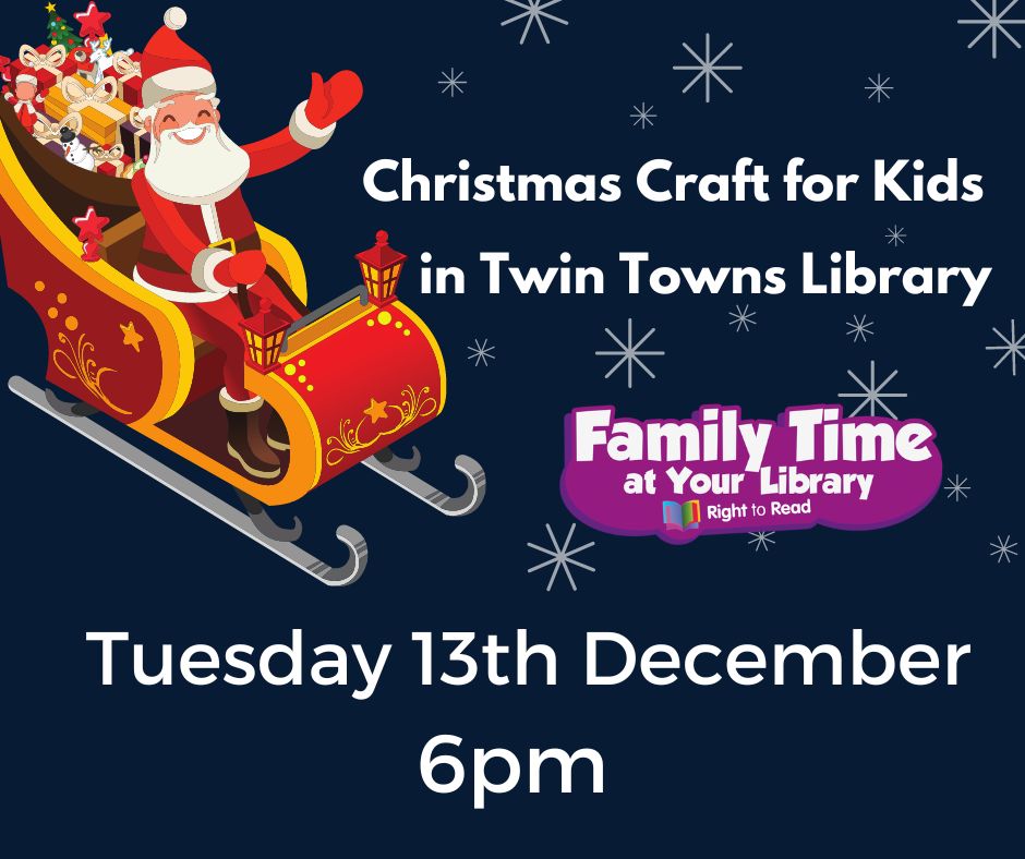 DonegalLibrary's tweet photo. Everyone knows that Santa will soon be on his way! Get ready for the all-important night by making your own personal Santa Gift Sack in Twin Towns Library. This craft event will be suitable for ages 5+. Book on Eventbrite: https://t.co/EAGjNdZTm0 #FamilyTimeAtYourLibrary #FTAYL https://t.co/5JFKx57JMS
