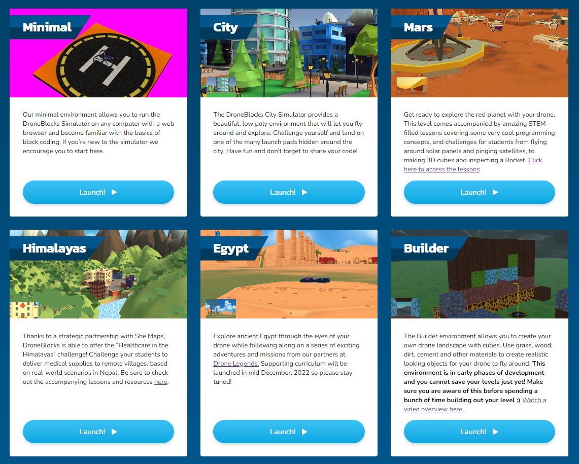 The <a href="/DroneBlocks/">DroneBlocks</a> Simulator is now FREE for all Students worldwide! For the entire month of December educators and students will be able to take full advantage of #DroneBlocks Simulator.

Get started: dev.droneblocks.io/simulator.html

#drone #coding #STEM #EdTechChat