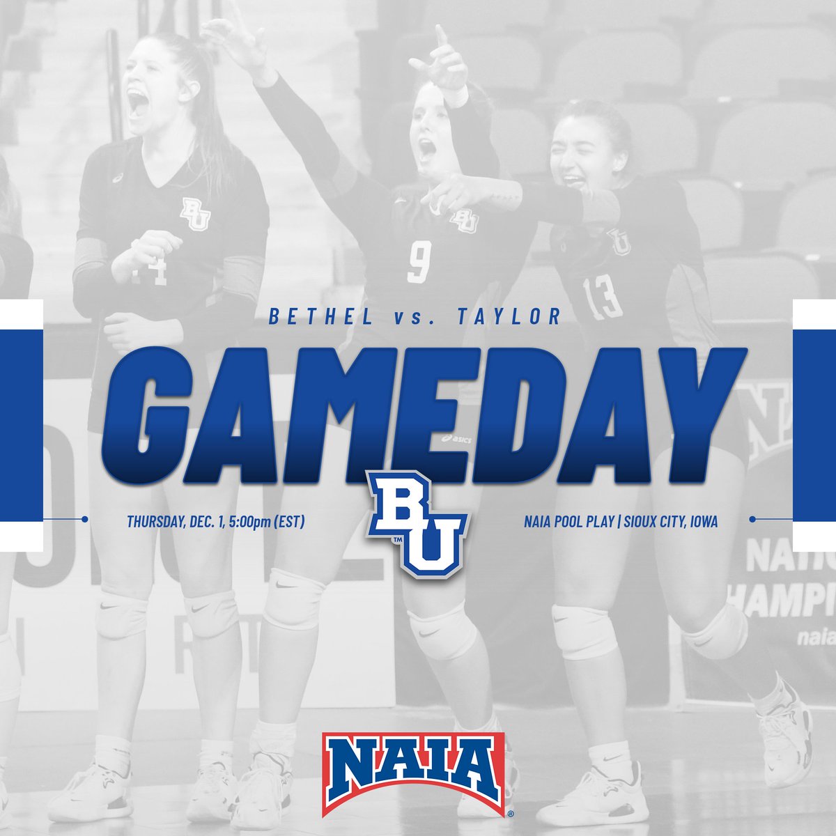 The Pilots face Taylor in their second NAIA Pool Play match today at 5:00 pm (EST).