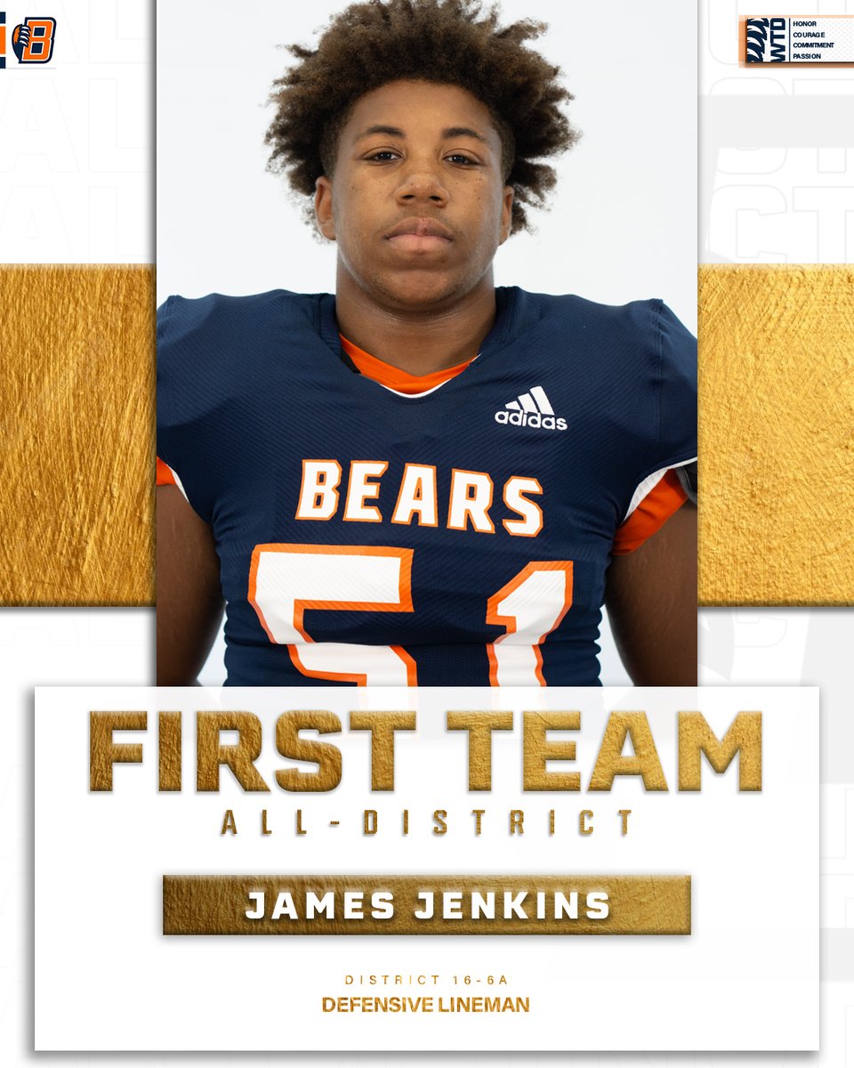BridgelandFB's tweet photo. DL | James Jenkins ('23)
2022 District 16-6A
1st Team All-District
π¨π‘ππ‘ππ π’π¨π¦ π¦πππππ§ππ’π‘
#WinTheDay | #txhsfb | #AllDistict https://t.co/7cdvV1KuYS