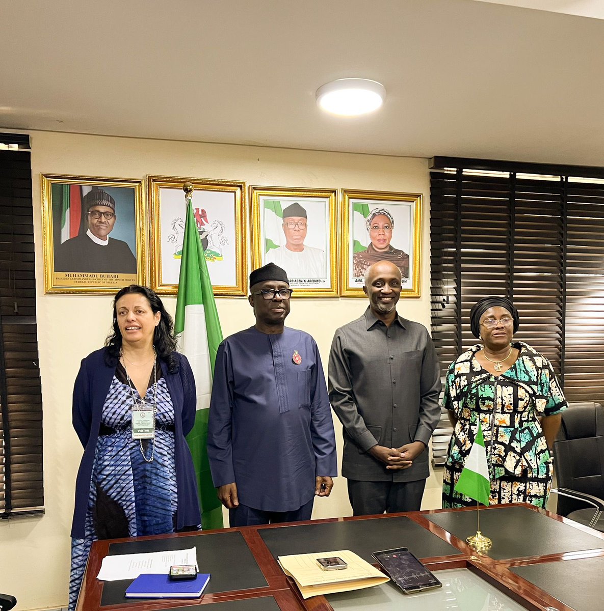 Momalindi's tweet photo. Delighted to join Minister @NiyiAdebayo_ of @TradeInvestNG &amp;  @ctptab Head of Development Cooperation for @EUinNigeria. We reviewed progress made on @NigeriaJFP presented by @Jobbermandotcom. We agreed on a plan to accelerate the placement of more fellows across the country. https://t.co/1772GokdW9