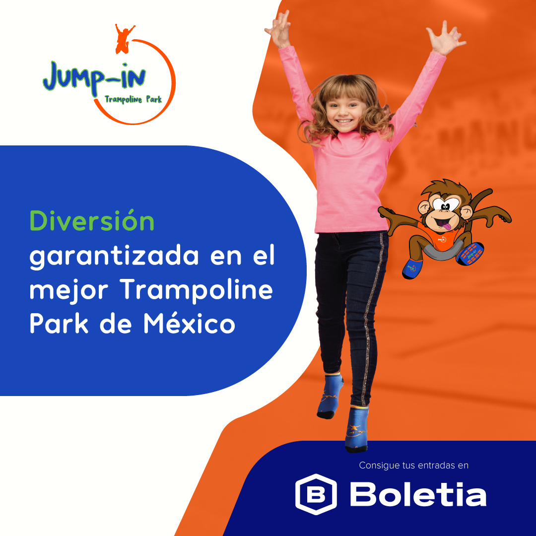 boletia's tweet photo. A partir de hoy puedes adquirir tus boletos 🎟 con nosotros para cada una de las 10 sucursales que @jumpin_mx  tiene para ti, ven al primer #TrampolinePark en México y diviértete como un niño 🥳
Compra tus boletos aquí: https://t.co/wmIHnAVZlI https://t.co/Za4iotjVDp