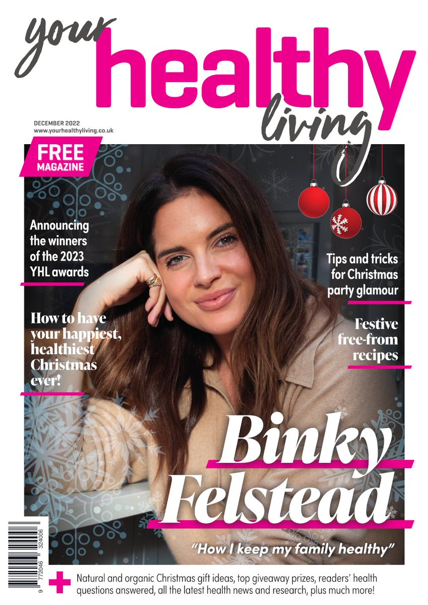 Here's our December issue!
Get your free copy in your local independent #healthstore/ read online: yourhealthyliving.co.uk  
We've🏅#YHLawards results!  
&amp; festive🎄:
🍴 #Freefrom recipes 
😟➜😌 Reducing stress&amp; keeping healthy 
💋 Natural beauty tips for parties
🎁 Gift ideas.