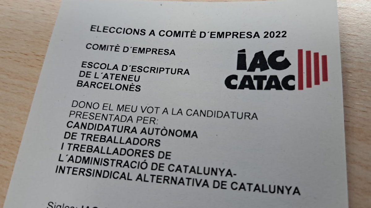 Comitè d'Empresa de l'Escola d'Escriptura tweet media