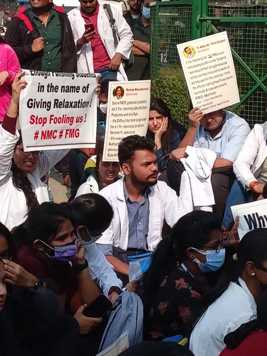 DrJsinghRajawat's tweet photo. The list of Medical colleges approved for CRMI comes on  21/10/22  but CRMI  regulations made effective retrospectively from 18/11/21.
How Justified.???

2 years of internship is not a solution but a burden indeed.
#StopTargetingFMGs
@NMC_IND @MoHFW_INDIA @PMOIndia @OfficeOf_MM https://t.co/EK7Gxk04yM