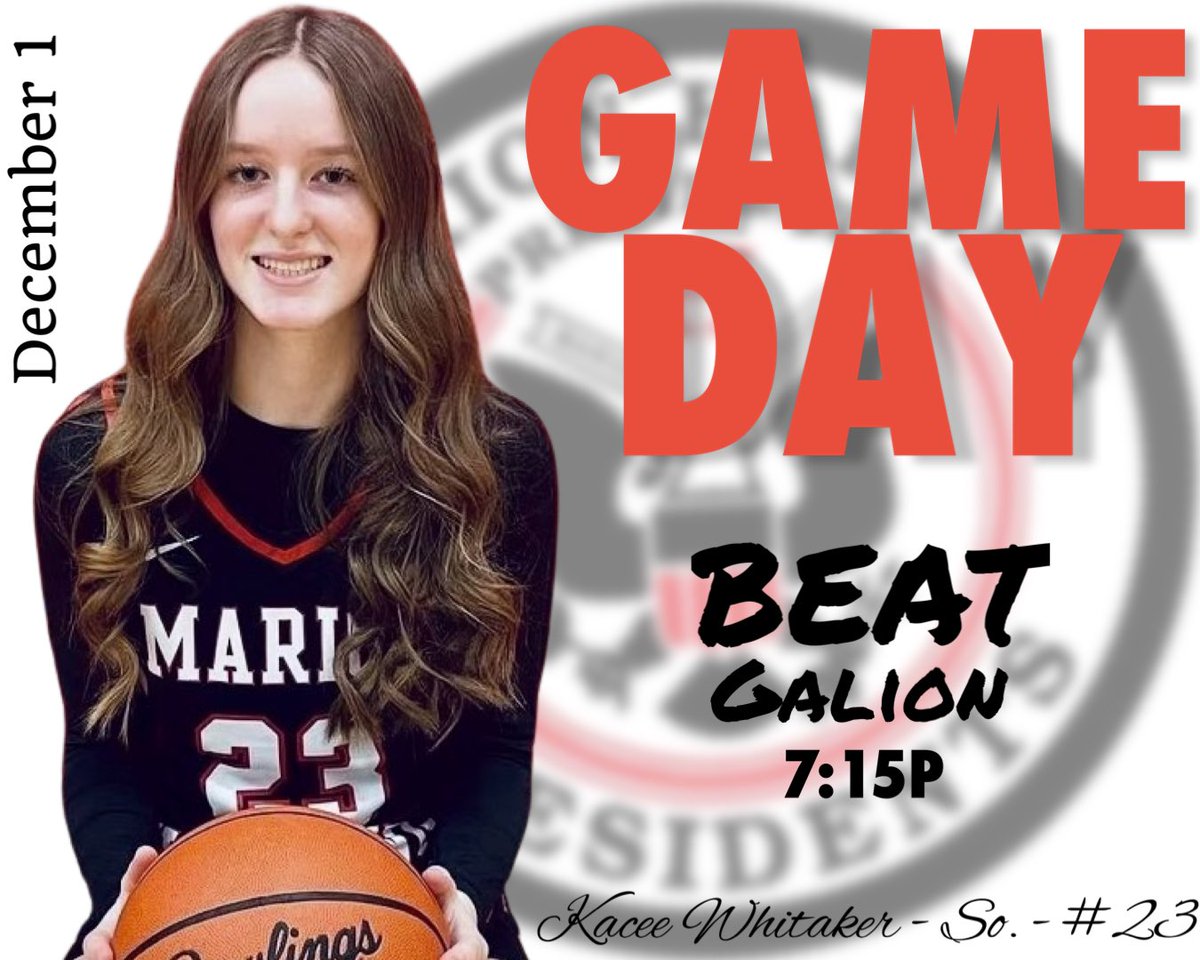 GAME DAY! 

🆚 Galion 🐅
📍 Harding Gymnasium 
⏰ 7:15p 

Come support our Lady Prexies 🦅

🔴⚫️🏀

📸 Kacee Whitaker 💫