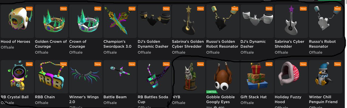 RBXEventLeaks_'s tweet photo. Itens do RBB já foram postados no catálogo! ⚔️
#RBB3 #Roblox https://t.co/i0HAetOKz2