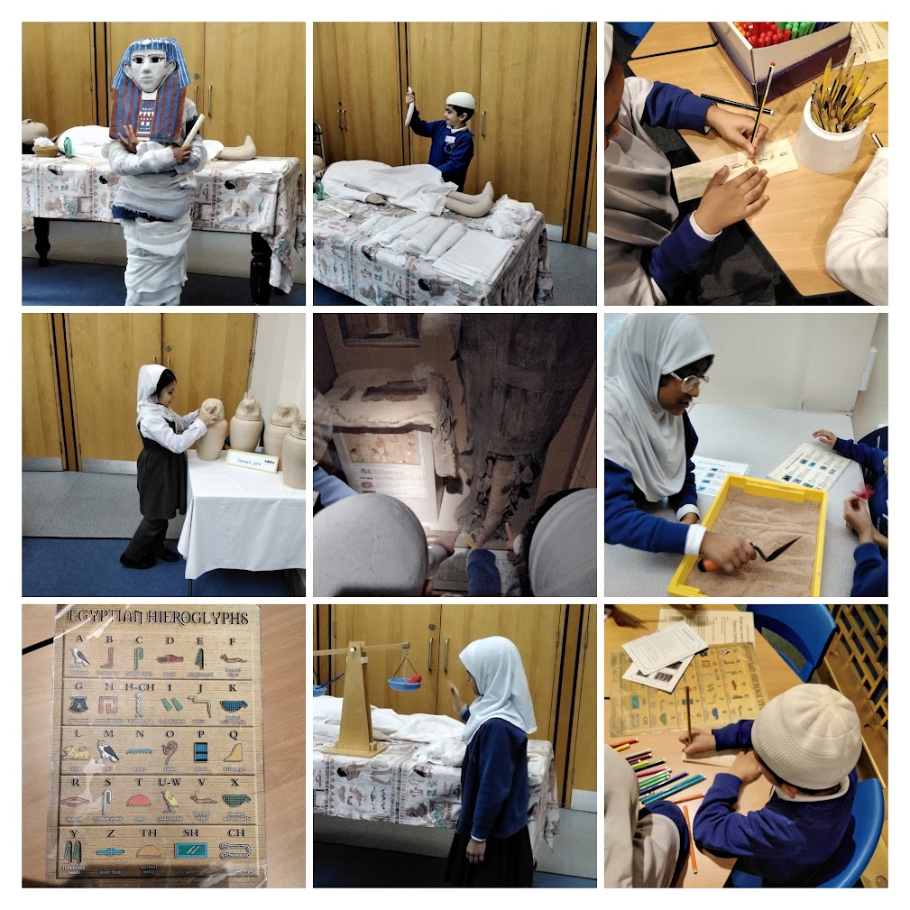 ParadisePrimary's tweet photo. Mummifying, hieroglyphics, papyrus paper and more... Children in Year 3 thoroughly enjoyed their educational visit to @KirkleesMuseums' Bagshaw Museum and its Ancient Egyptians workshop! ⚖️📝
#ancientegyptians #ancientegypt #mummify #heiroglyphs #papyruspaper #bagshawmuseum https://t.co/qhdSgRBCqE