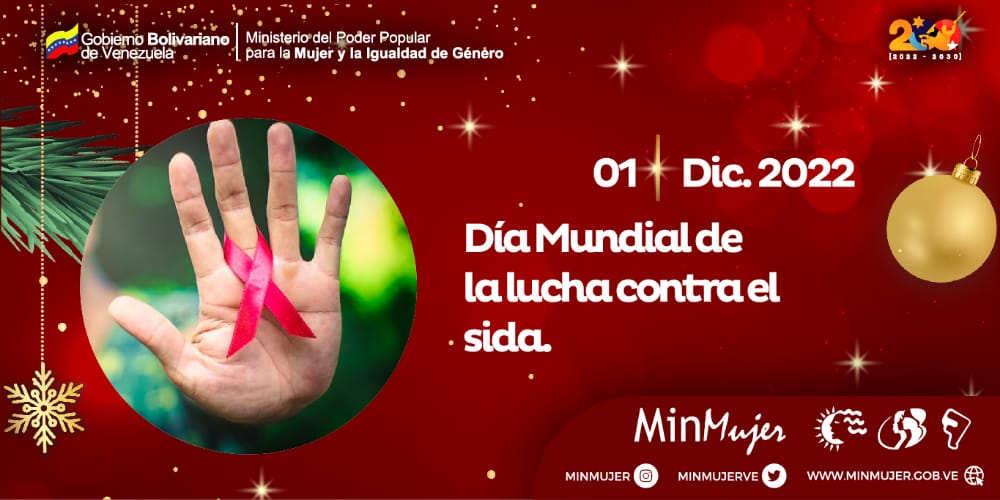 MinMujerVe's tweet photo. #1Dic🗓️Día Mundial de la Lucha contra el SIDA. Trabajemos en colectivo para borrar los estigmas sobre las personas con VIH. Erradiquemos la discriminación, promovamos la inclusión, la atención integral y sobre todo impulsemos la prevención.

#IgualdadYa
#NavidadesSinSanciones https://t.co/re9p69s2iH