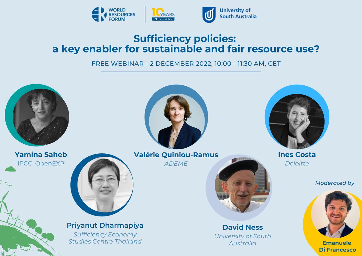 World Resources Forum (@wrfswitzerland) on Twitter photo Tomorrow is #webinar day!
Join us December 2, 10.00 - 11.30am CET, to discuss the role of sufficiency policies for sustainable and fair resource use.
With <a href="/ysaheb/">Yamina SAHEB @yamsaheb.bsky.social</a> , <a href="/circularempt/">Inรชs Costa</a> and other great international experts!
๐ Register for free: us06web.zoom.us/webinar/registโฆ Tomorrow is #webinar day!
Join us December 2, 10.00 - 11.30am CET, to discuss the role of sufficiency policies for sustainable and fair resource use.
With <a href="/ysaheb/">Yamina SAHEB @yamsaheb.bsky.social</a> , <a href="/circularempt/">Inรชs Costa</a> and other great international experts!
๐ Register for free: us06web.zoom.us/webinar/registโฆ
