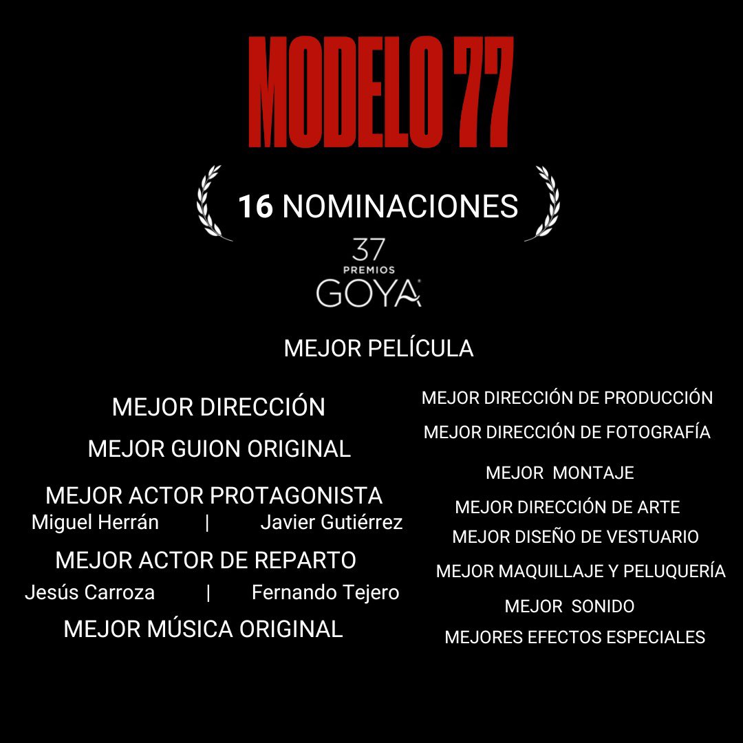 Esto acaba de pasar!! Orgullosos de todo el equipo y agradecidos a nuestros compañeros de la Academia de Cine.