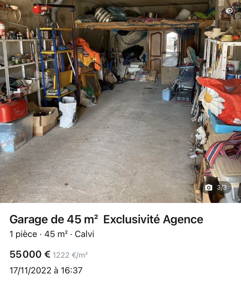 ↘️ Baisse des prix ↘️

Charmant garage de 45m2, au prix de 55 000€ à #Calvi.