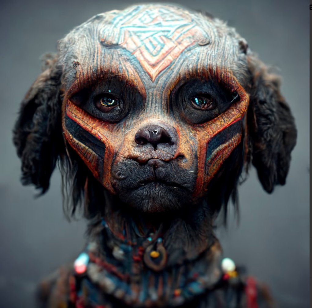 This is PJ...🐶👽
PJ, has stepped forward to lead his brothers, as he recognises that time is short to regain Paw Planet, he loves to share ancient knowledge &amp; will do anything for his tribe against the evil Headache..
#nfts #dogliens