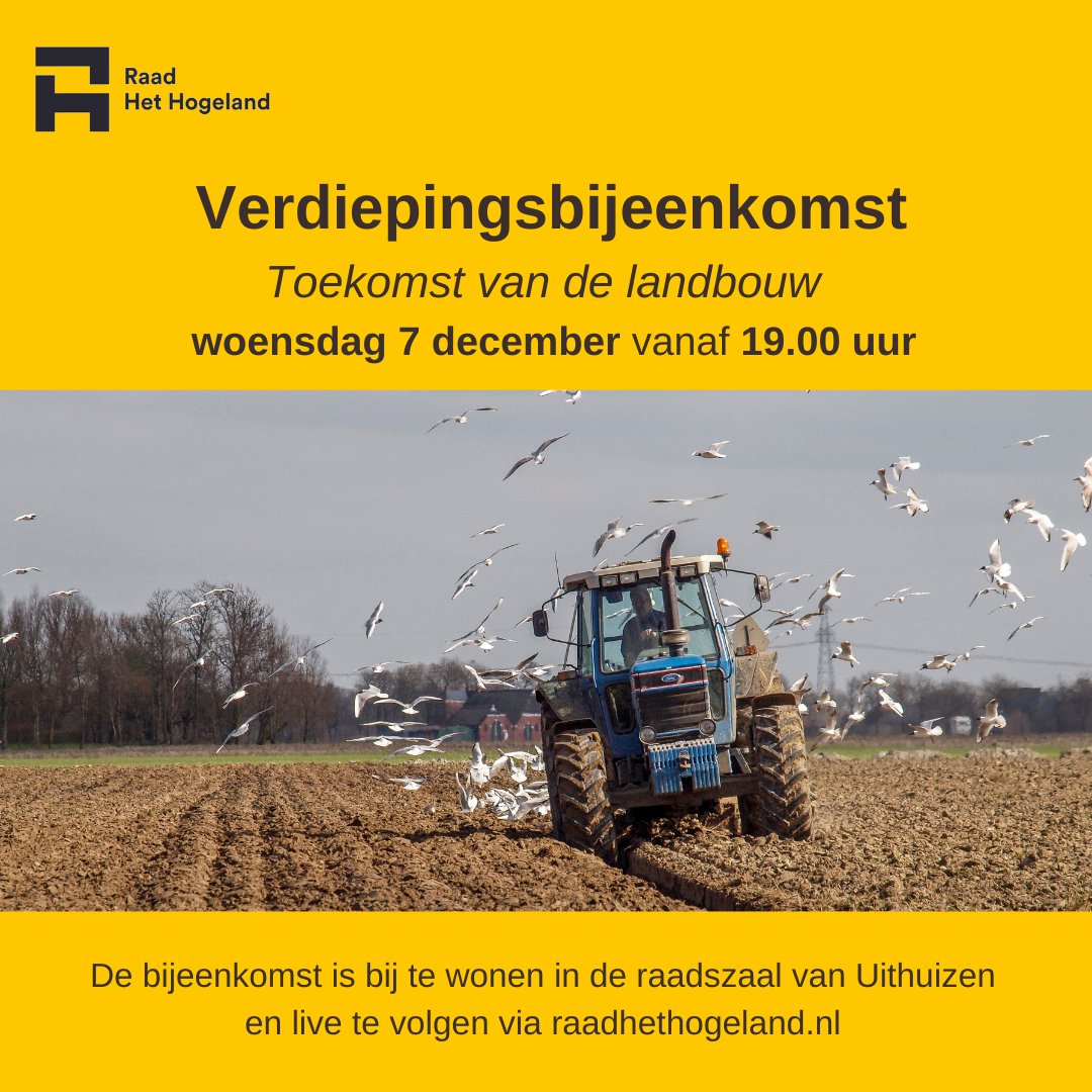 𝗩𝗘𝗥𝗗𝗜𝗘𝗣𝗜𝗡𝗚𝗦𝗕𝗜𝗝𝗘𝗘𝗡𝗞𝗢𝗠𝗦𝗧 met o.a. Jeroen Wolters (Doorgrond.nl), Anita Jongman (initiator De Groene Winkelkar), Frans Keurentjes (ondernemer en bestuurder) en bestuursleden van Wierde &amp; Dijk en The Potato Valley. Zie ook raadhethogeland.nl.