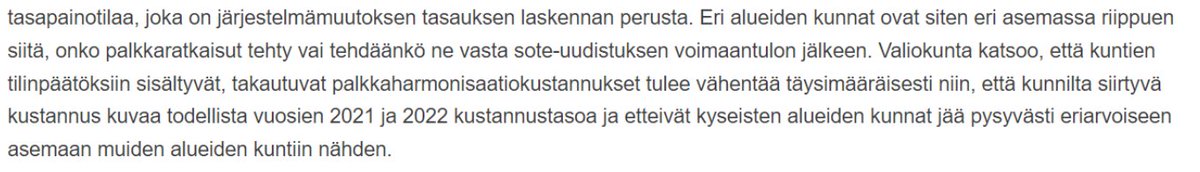 Tämä on hyvin oleellista kuntien yhdenvertaisuuden kannalta.