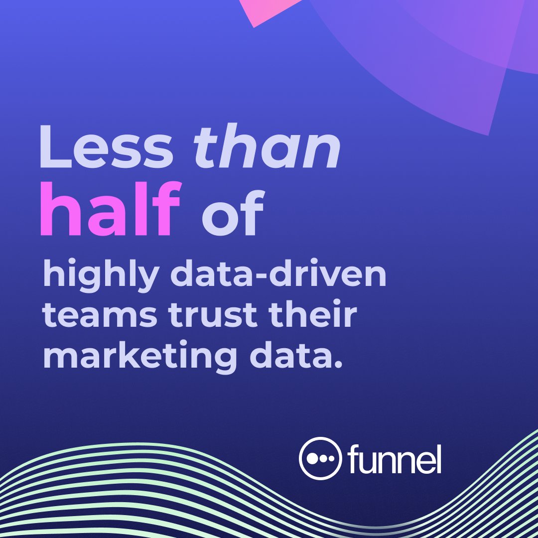 Woah, less than 50% of marketers trust their data. 😲 No wonder digital marketers lack confidence when working with data. Learn more from our latest study, and discover what you can do. 
hubs.la/Q01tKZQ80