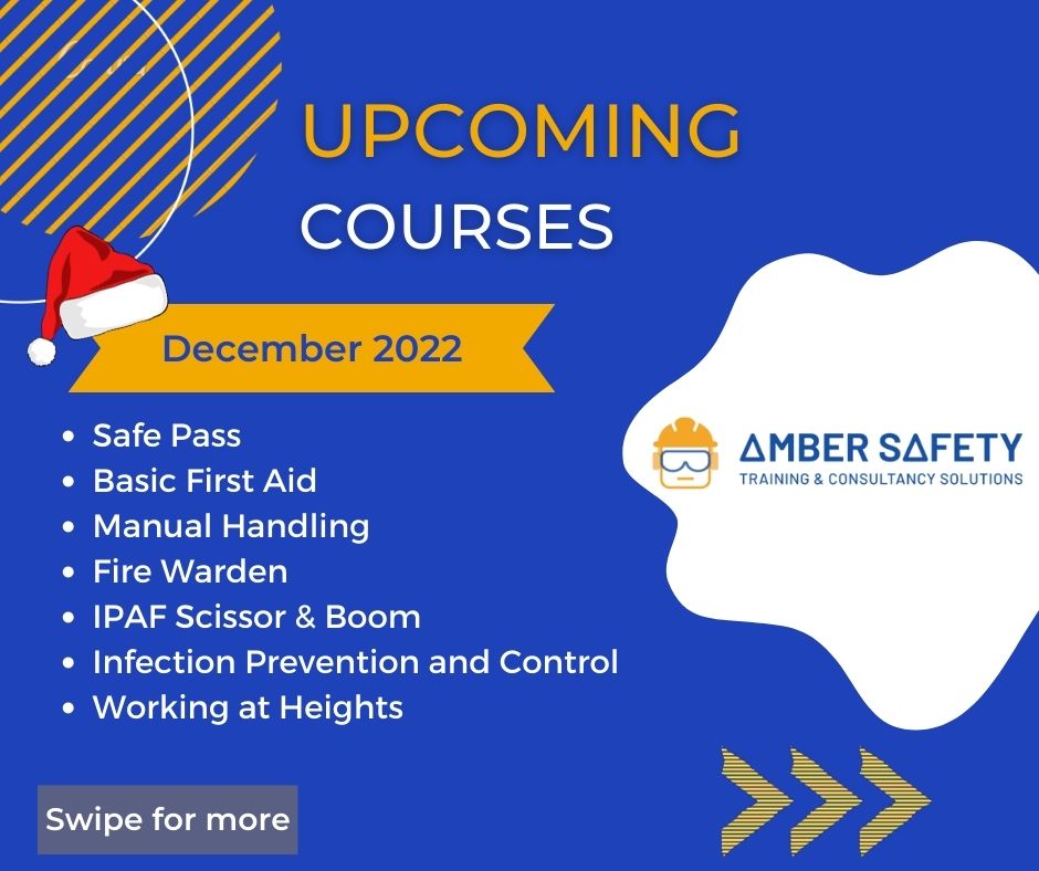 amber_safety's tweet photo. Check out our training schedule for December!
Get all your training done and start a fresh in the New Year!
You can view our full range of course available and details for course content, duration, and costs online or by calling our office 😄
 #Limerick #healthandsafetytraining https://t.co/gdvC2zScxt