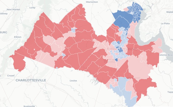 New interactive maps shows the most granular geographic view of #2022midterms results in each of #Virginia's 11 congressional districts. bit.ly/3XPU7Ya