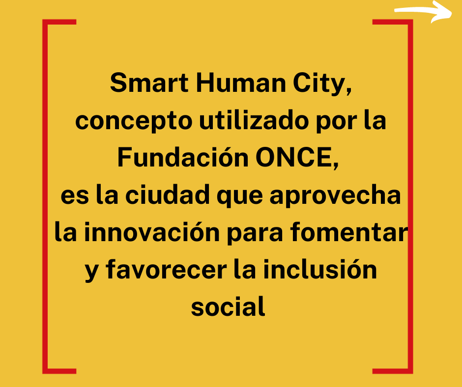 Accessibilitas_'s tweet photo. Smart Human City, concepto utilizado por la Fundación ONCE, es la ciudad que aprovecha la innovación para fomentar y favorecer la inclusión social. @Fundacion_ONCE
#accesibilidad #sociedad #smatcity #smarthumancity https://t.co/AyhSOYmvAR