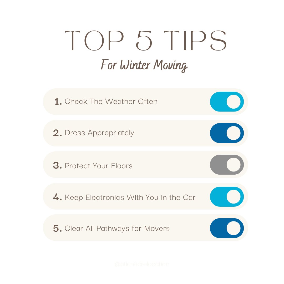 atlanticreloca's tweet photo. Are you moving this winter? Be sure to check out these five tips to help you have a smooth moving day! https://t.co/WgntiYVphj