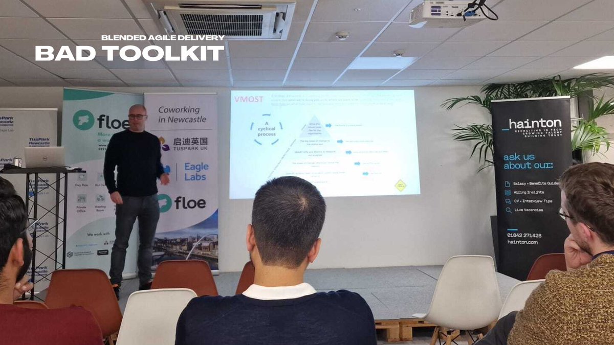 Yesterday, Tim Hedger joined @HaintonRec as a guest speaker to deliver his talk on Pioneering Organisational Change: A BA's Odyssey using the #BADToolkit

For more info and updates on events in the north east head to our BAD Newcastle meet up page ➡️ meetup.com/bad-newcastle