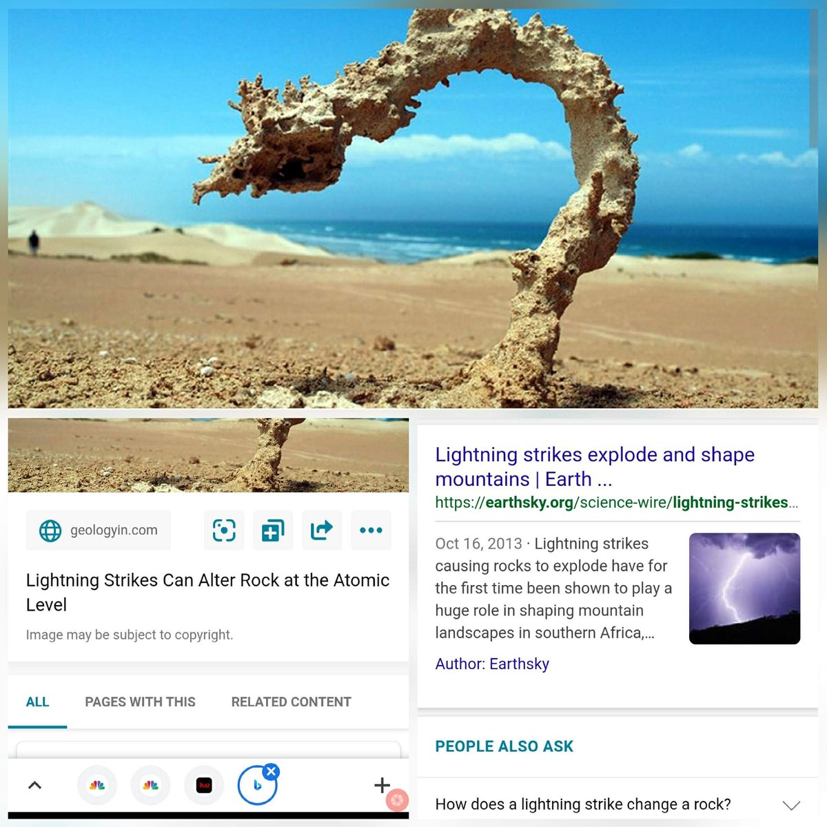 TodayorTamara's tweet photo. #lightning can alter rock at the atomic level https://t.co/eyYDJy46tm