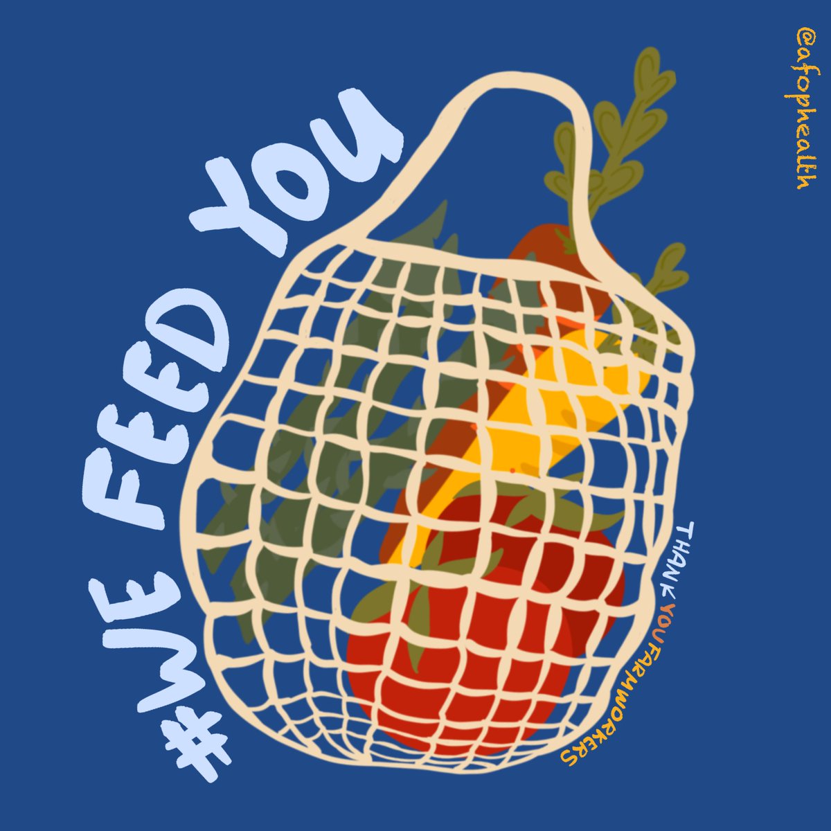 AFOPHealth's tweet photo. 💙#WeFeedYou 📣Share and like if you are thankful for farmers and farmworkers
#farmer 
#pesticides #farmworkers #afophealth #farmworkersrights #farmwork #farmworkerjustice #campesino #food #hispanic #latino #campo #farm #health #safety #california #dc #iowa #idaho #rural https://t.co/Ag5YRW2OhT