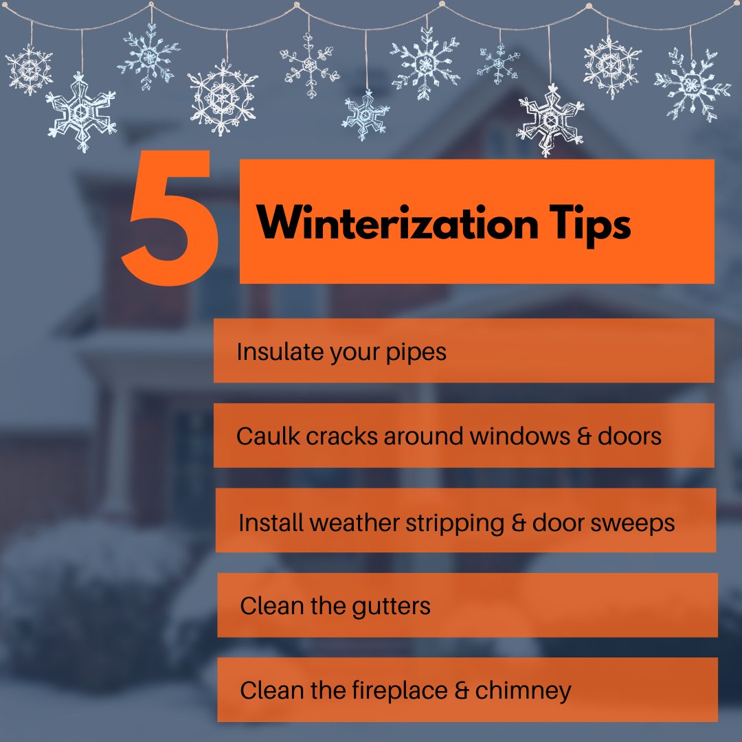 NFC_CedarRapids's tweet photo. Limit your home’s exposure to winter damage and prevent your energy bill from skyrocketing this winter with these five winterization tips. NMLS# 1757818 Equal Housing Lender https://t.co/YigEqAiBHD