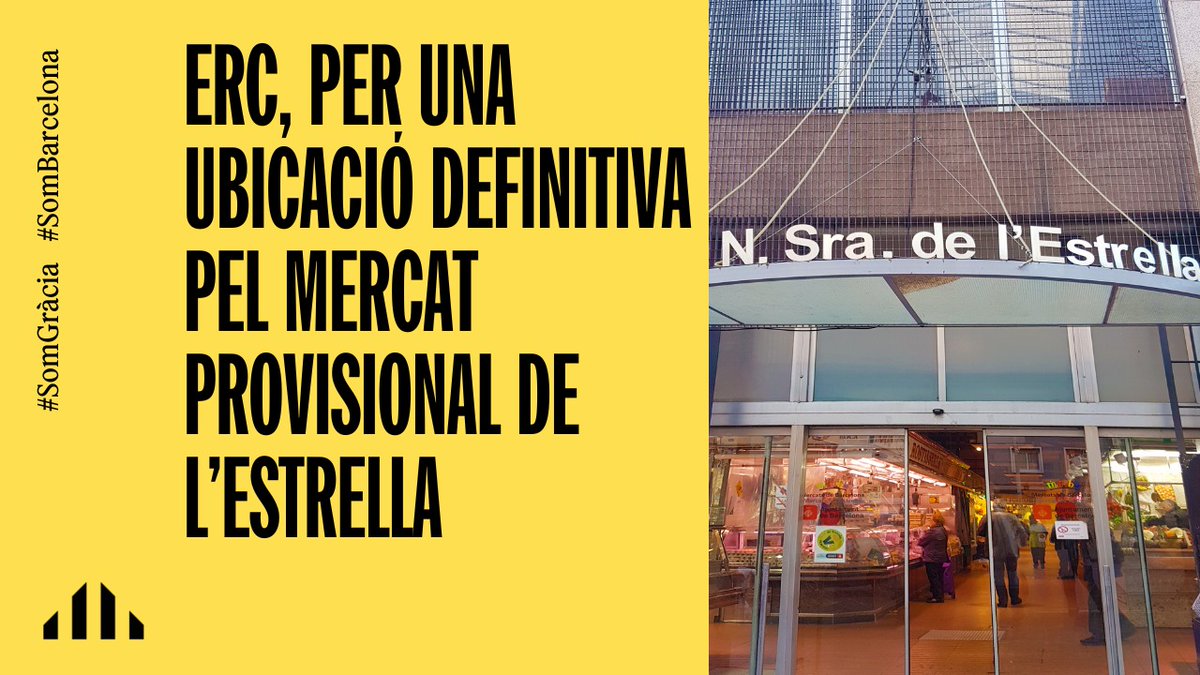 ERC_gracia's tweet photo. 1️⃣ PROPOSICIÓ: Demanem que en un termini màxim de 15 dies, el govern municipal designi una ubicació definitiva per la carpa provisional del @mercatlestrella i que es garanteixi que el trasllat no patirà un retard i començarà el primer semestre del 2023.

2/5 https://t.co/mrMu68LT6N