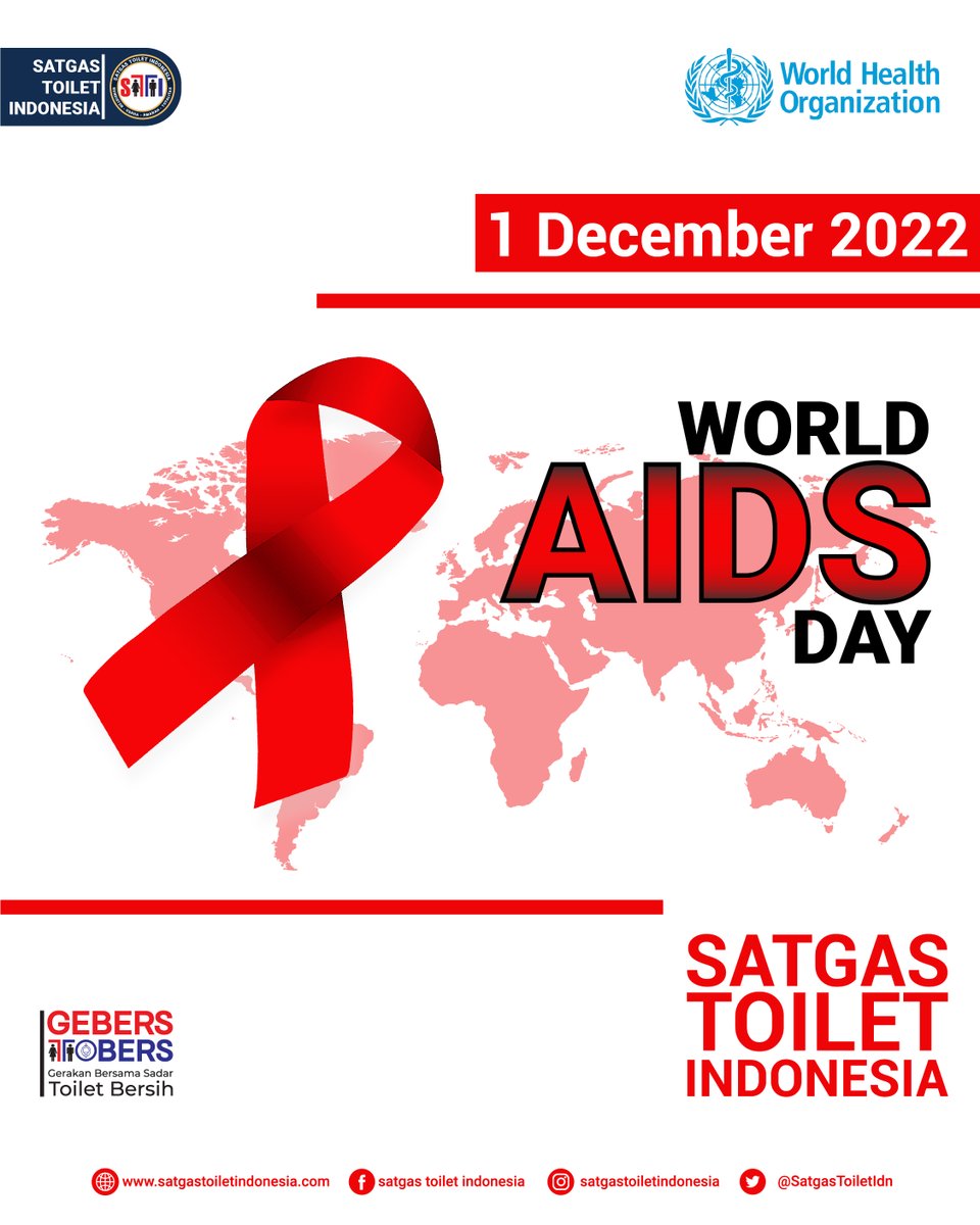 SatgasToiletIdn's tweet photo. WHO mengajak warga dunia untuk menyetarakan akses pelayanan bagi semua penderita AIDS tanpa terkecuali.

#EndInequalities
#HariAIDSSedunia
#worldaidsday
#satgastoiletindonesia
#geberstobers
#gerakanbersamasadartoiletbersih
#stiuntukindonesia https://t.co/QheNzJskti