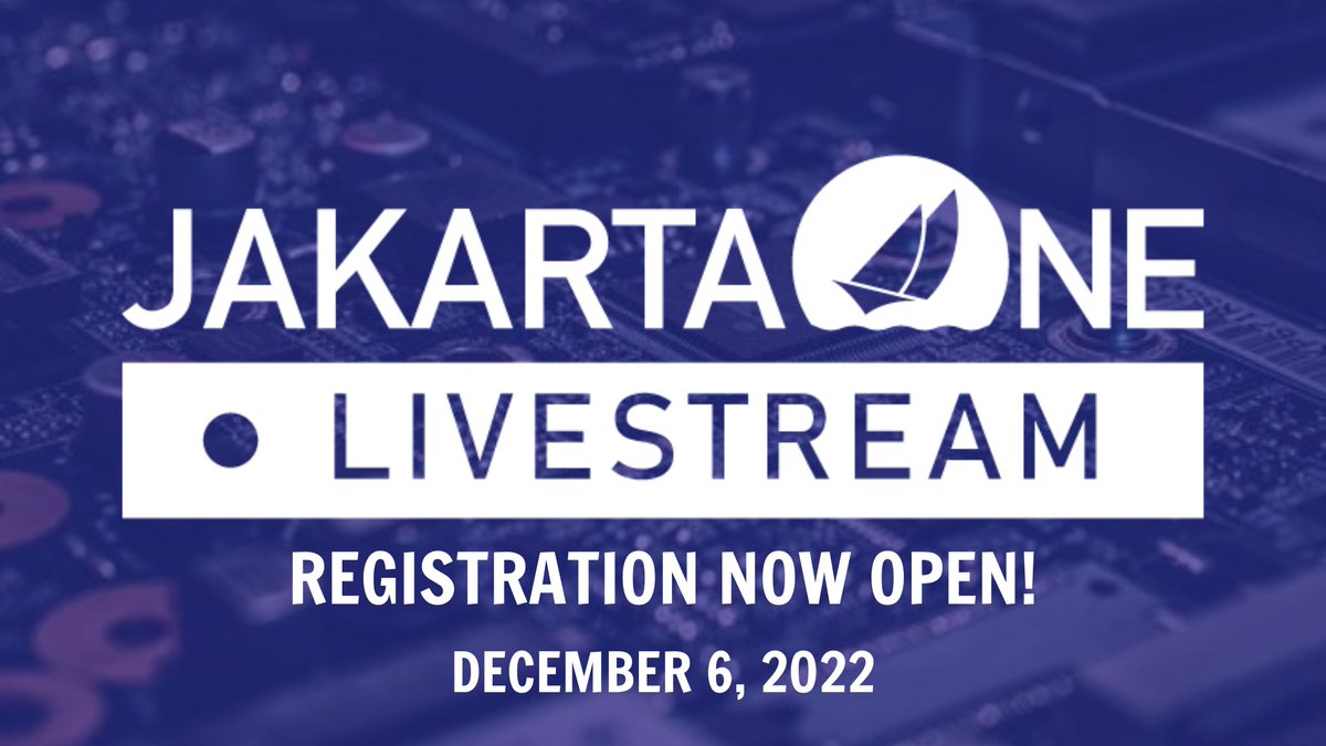 JakartaEE's tweet photo. 6 days until #JakartaOne Livestream! Join over 1000 members of the #CloudNative community for 13 hours of content with 13+ guest speakers. Register here: https://t.co/94PmqpLJ3l #JakartaEE https://t.co/SPxf35iqgC