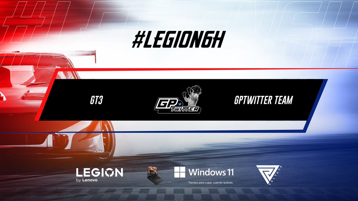 04/12 #Legion6H GT3

@GPTwF1 team participará con:

 👤 <a href="/OscarRuizGT/">Óscar Ruiz</a> 
 👤 <a href="/1995Luiso/">Luiso 🏁</a> 
 👤 <a href="/KristianK_93/">Kristian Kwietniewski</a> 

📺Sigue su onboard en: twitch.tv/oscar_ruiz_gt