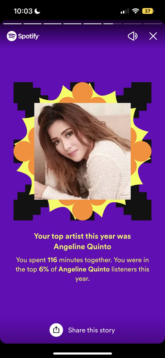 famous_chique's tweet photo. Never akong magsasawang pakinggan ang mga kanta mo sa Spotify, Angge. 💖 @LoveAQuinto https://t.co/hOtZvqEie9
