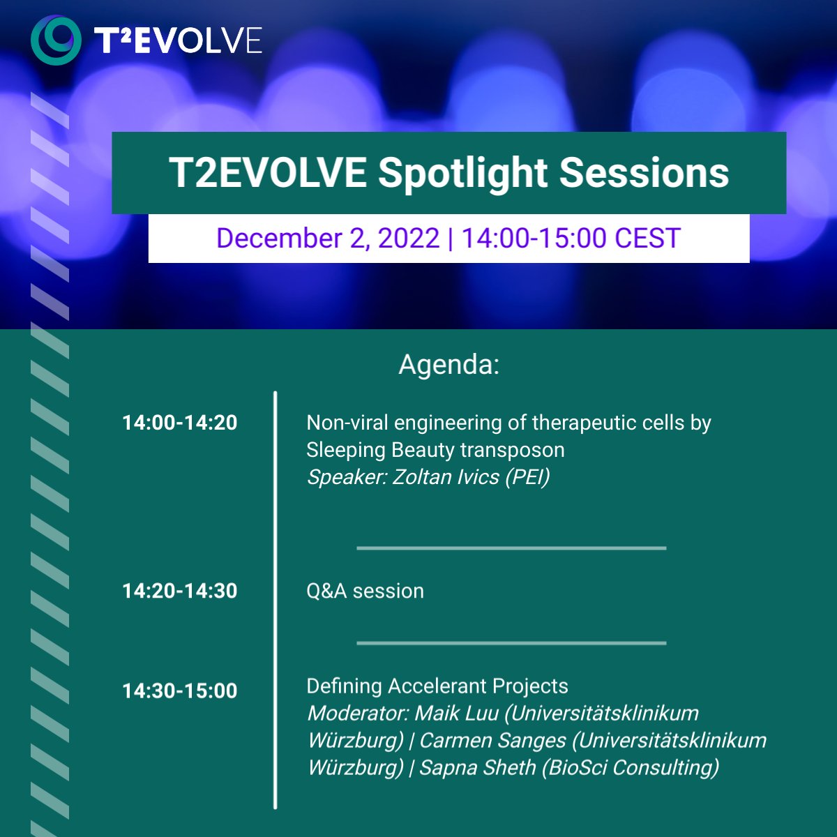 T2EVOLVE (@t2evolve_imi) on Twitter photo Zoltan Ivics from <a href="/PEI_Germany/">Paul-Ehrlich-Institut</a> will share insights about non-viral engineering of therapeutic cells by Sleeping Beauty transposon in the next #T2EVOLVE Spotlight Session.
If you'd like to take part, then see how to join the stakeholder community here:
t2evolve.fyi/learn_more Zoltan Ivics from <a href="/PEI_Germany/">Paul-Ehrlich-Institut</a> will share insights about non-viral engineering of therapeutic cells by Sleeping Beauty transposon in the next #T2EVOLVE Spotlight Session.
If you'd like to take part, then see how to join the stakeholder community here:
t2evolve.fyi/learn_more